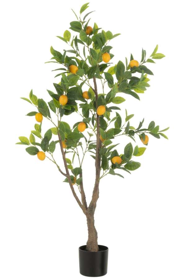 LEMON TREE POT ARTIFICIAL GREEN LARGE