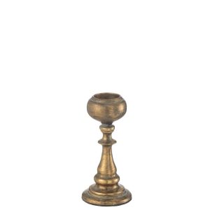 CANDLE HOLDER REM METAL GOLD
