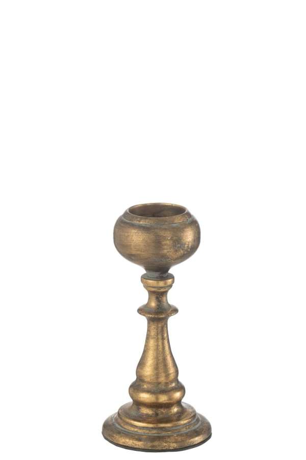 CANDLE HOLDER REM METAL GOLD
