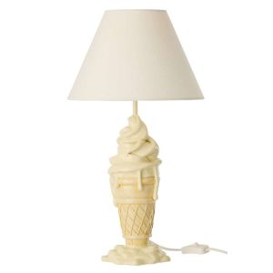 LAMP ICE CREAM POLYRESIN YELLOW/BEIGE