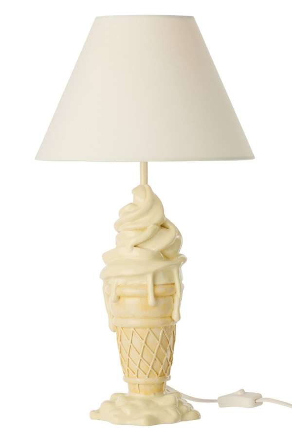 LAMP ICE CREAM POLYRESIN YELLOW/BEIGE