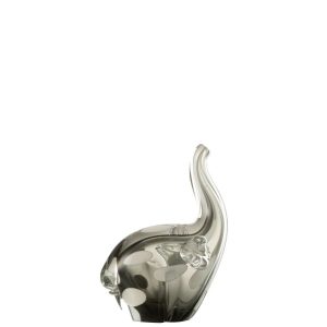 ELEPHANT GLASS TRANSPARENT/BLACK SMALL