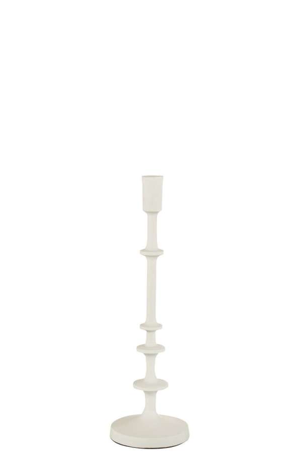 CANDLEHOLDER IZY ALUMINIUM WHITE LARGE