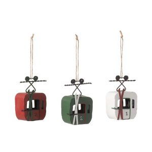HANGER CABLE CAR SQUARE METAL MIX ASSORTMENT OF 3