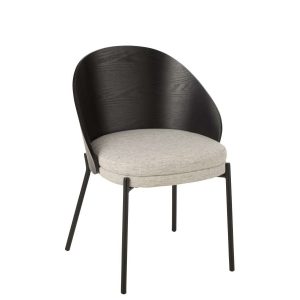 CHAIR LONE PLY WOOD/METAL BLACK/GREY