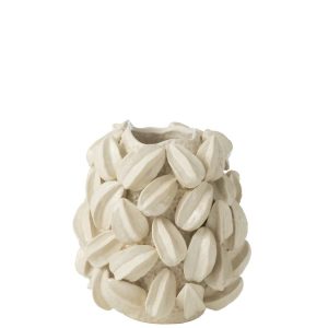 VASE BOTANICA COCOA POD HIGH CLAY BEIGE
