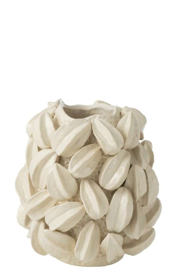 VASE BOTANICA COCOA POD HIGH CLAY BEIGE