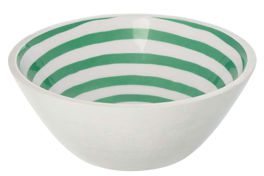 BOWL MANGO WOOD GREEN/WHITE LARGE