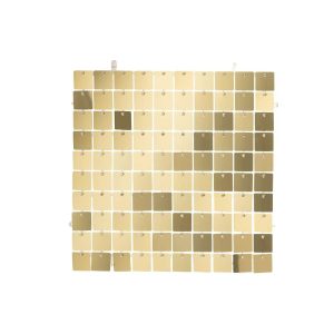 DECORATIVE PANEL SQUARE PVC GOLD COLORED