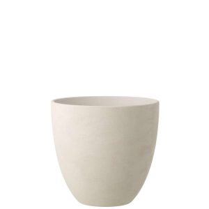 FLOWERPOT ROUND POTTERY WHITE EXTRA LARGE