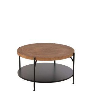 COFEE TABLE VONI MDF/IRON BLACK/NATURAL