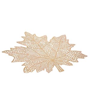 PLACEMAT LEAF PLASTIC LIGHT PINK