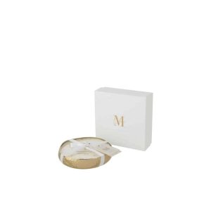 SCENTED CANDLE M-CHIC METAL GOLD MEDIUM-21H