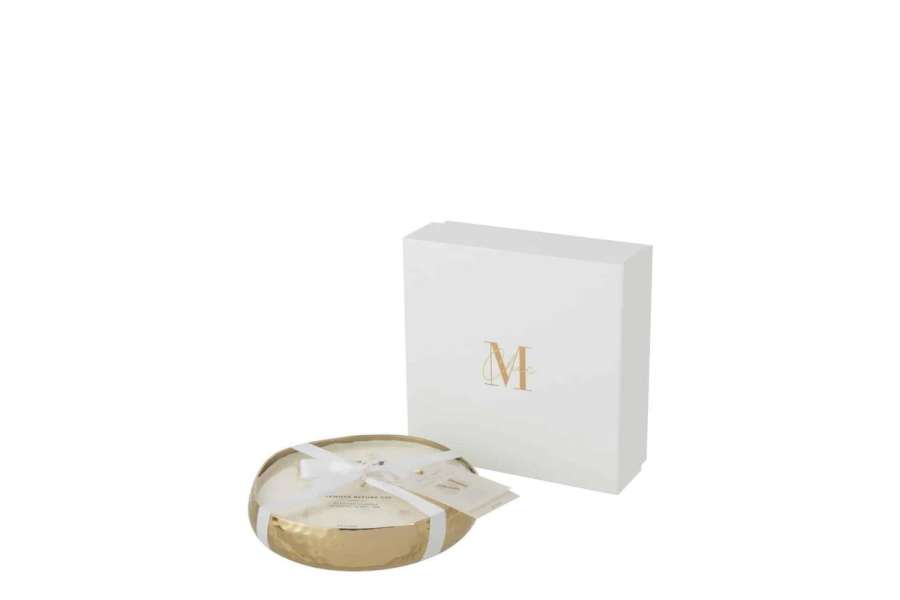 SCENTED CANDLE M-CHIC METAL GOLD MEDIUM-21H