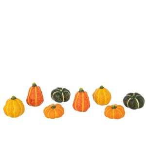 BOX OF 8 PUMPKIN CLAY MULTICOLORED
