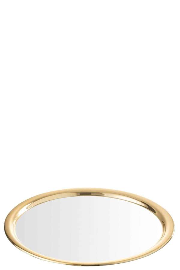 PLATE DECORATIVE GLASS GOLD/TRANSPARENT