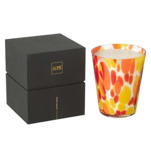 SCENTED CANDLE NOA RED/YELLOW LARGE-95HOURS