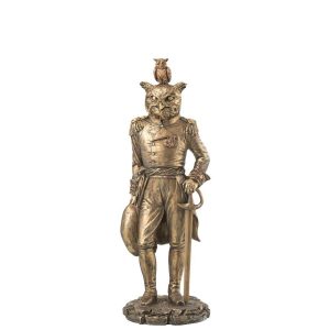 GENTLMEN OWL RESIN ANTIQUE GOLD
