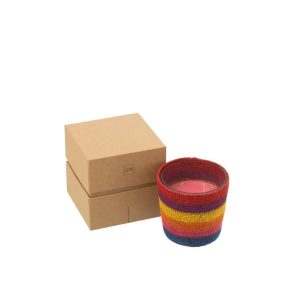 SCENTED CANDLE BASKET WAX RAINBOW SMALL-45HOURS