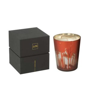 SCENTED CANDLE NOA FOREST SOYA RED/GOLD COLORED MEDIUM-68H