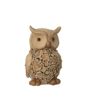 OWL WOOD IMITATION POLYRESIN NATURAL LARGE
