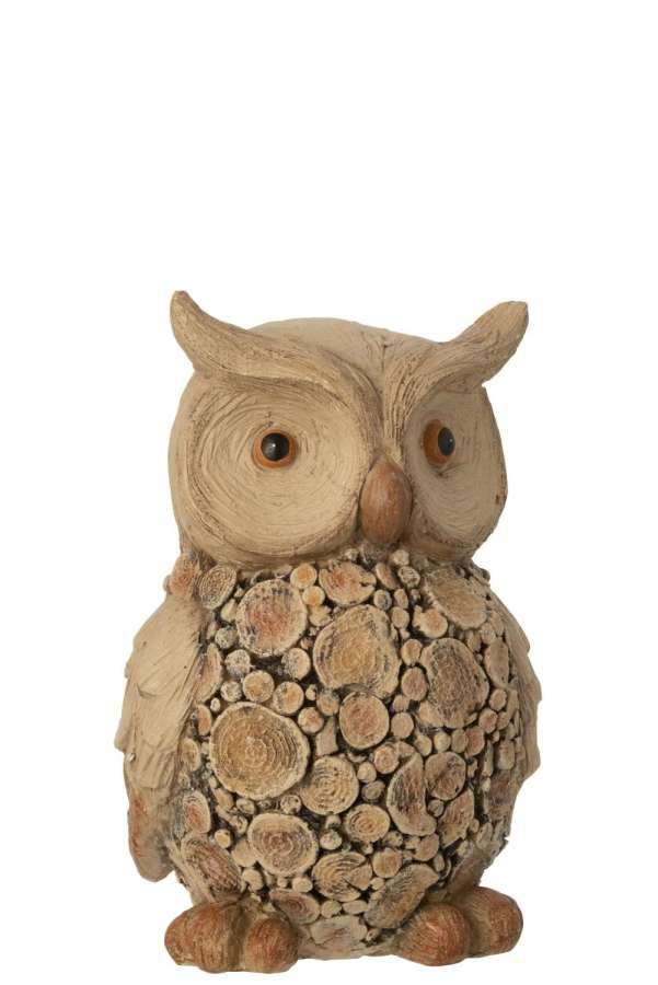 OWL WOOD IMITATION POLYRESIN NATURAL LARGE