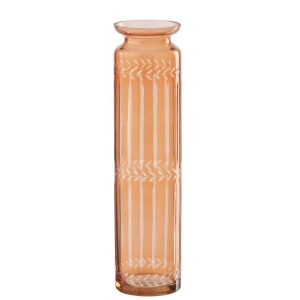 VASE GLASS ORANGE LARGE