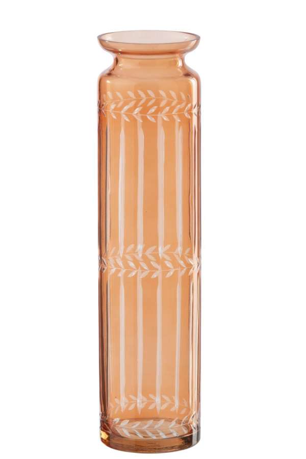 VASE GLASS ORANGE LARGE