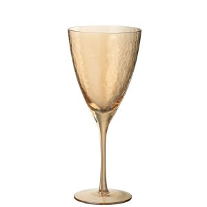 WINE GLASS GLASS GOLD COLORED