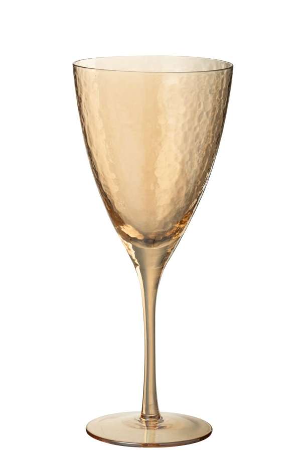 WINE GLASS GLASS GOLD COLORED