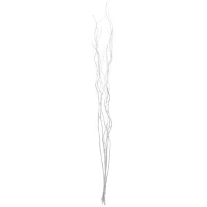 BUNDLE OF 6 BRANCH DRY FLOWER SILVER COLORED LARGE