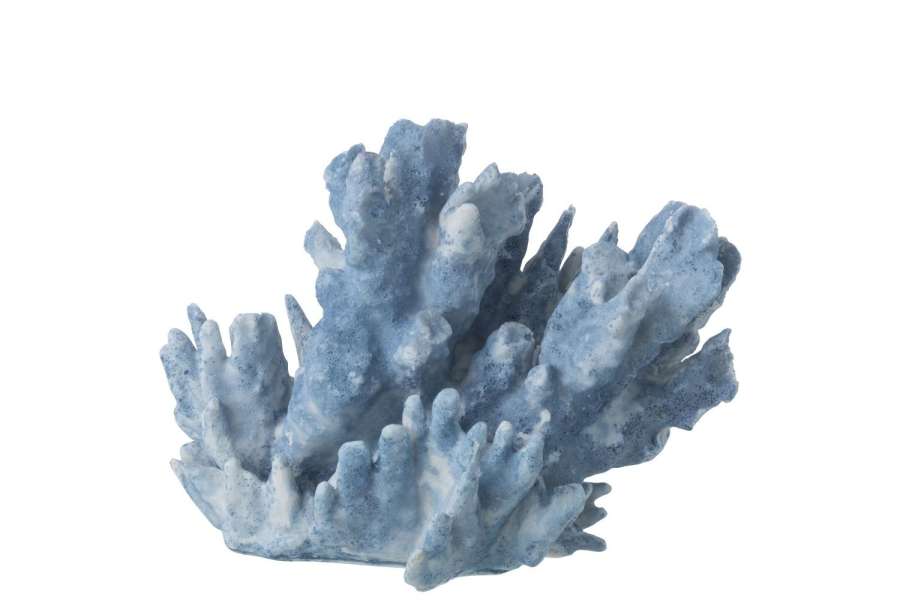 CORAL POLYRESIN LIGHT BLUE LARGE