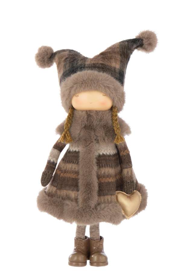 GIRL HOLDING HEART POLYESTER MULTICOLORED LARGE