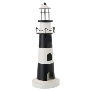 LIGHTHOUSE WITH LIGHT IRON BLACK/WHITE