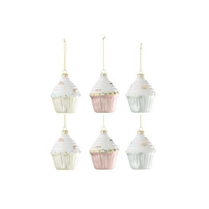 BOX OF 6 CAKE HANGER 2+2+2 GLASS MIX