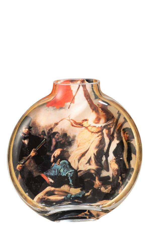 LES CHARTISTES VASE INSPIRÉ PAR LA LIBERTÉ GUIDANT LE PEUPLE LARGE