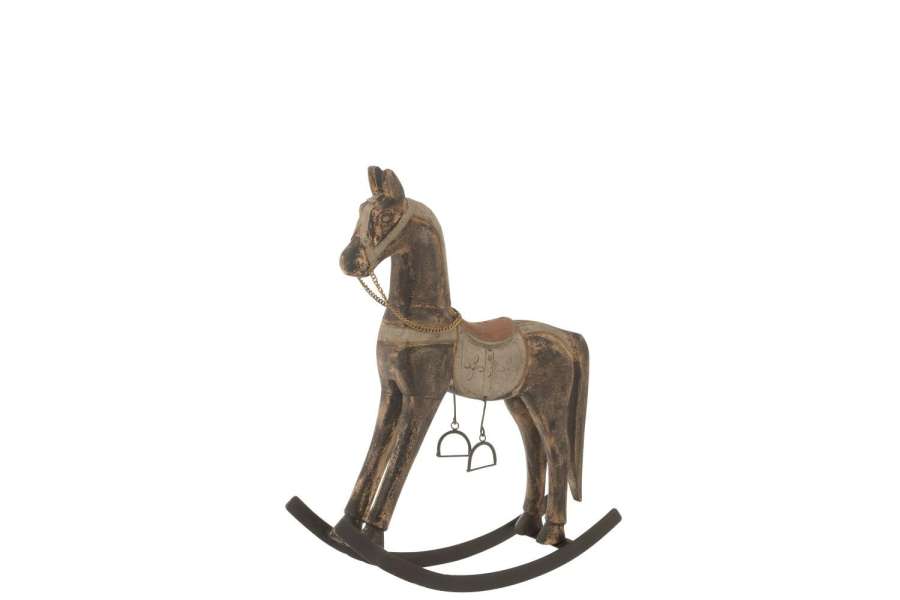 ROCKING HORSE TOPO MANGO WOOD/METAL MIX LARGE