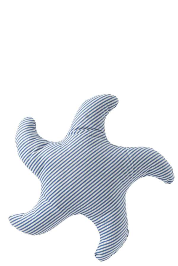CUSHION STARFISH STRIPED POLYESTER BLUE/WHITE