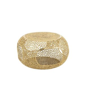 COFFEE TABLE ALUMINIUM GOLD COLORED SMALL