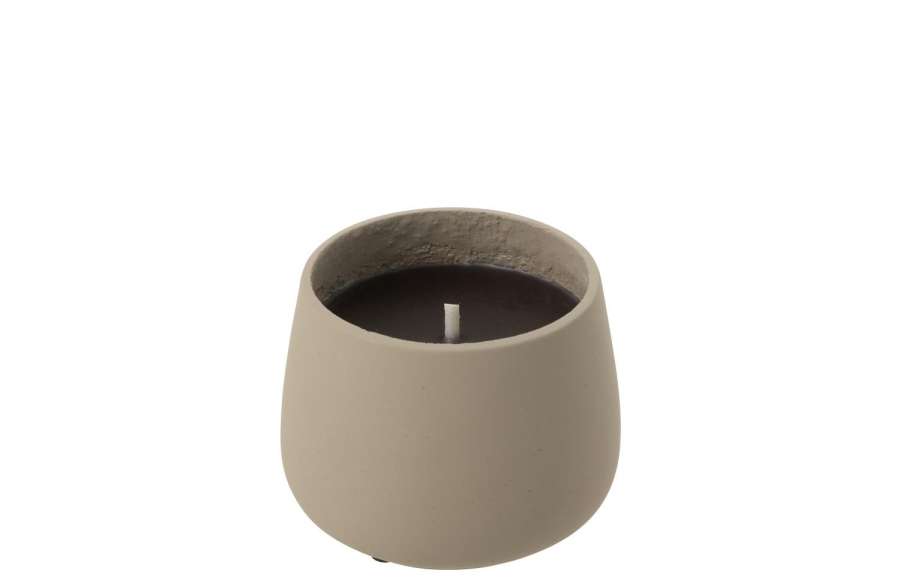 OUTDOOR CANDLE CYRA CEMENT GREY SMALL-18 HOURS