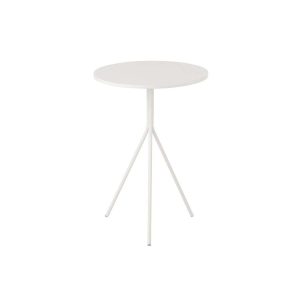 COFEE TABLE ROUND METAL WHITE