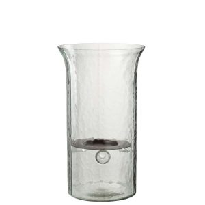 CANDLEHOLDER PLATE BLURRED GLASS TRANSPARENT MEDIUM