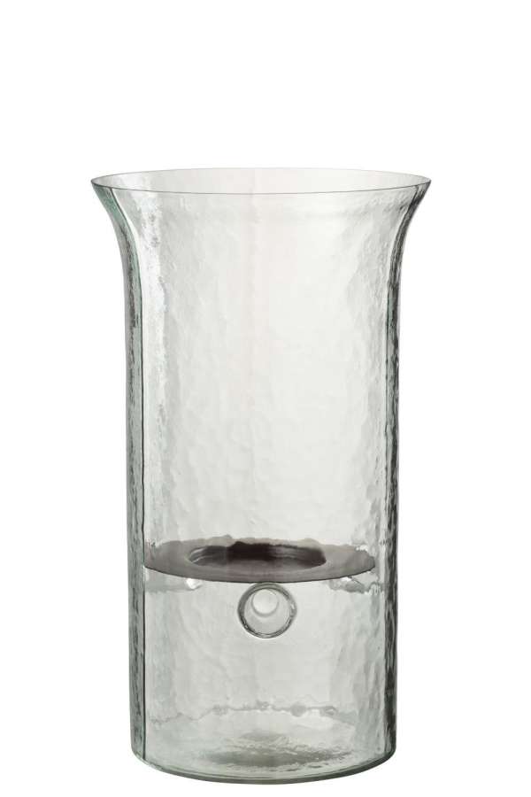 CANDLEHOLDER PLATE BLURRED GLASS TRANSPARENT MEDIUM