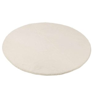 RUG CUTIE ROUND POLYESTER WHITE
