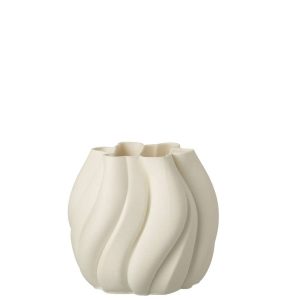 VASE 3D PRINTING IRREGULAR STONEWARE WHITE