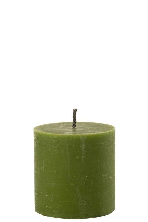 OUTDOOR CANDLE PILLAR PARAFFIN GREEN SMALL-70HOURS