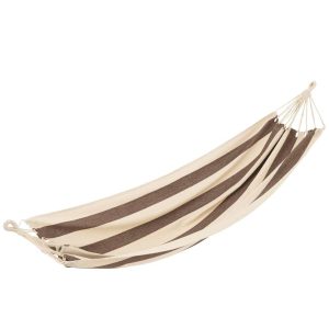 HAMMOCK LARGE STRIPES COTTON/POLYESTER DARK BROWN/ECRU