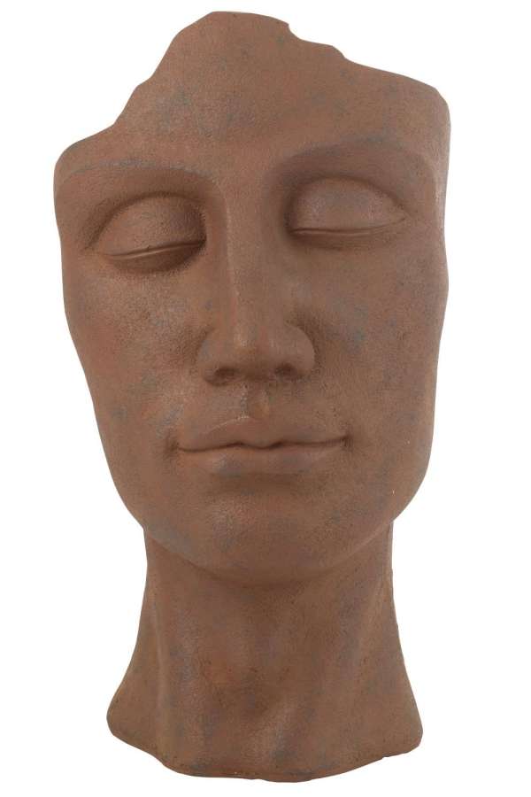 FLOWER POT DAVID CLAY RUST LARGE