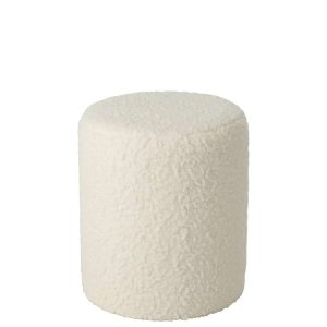 STOOL FUR MDF WHITE