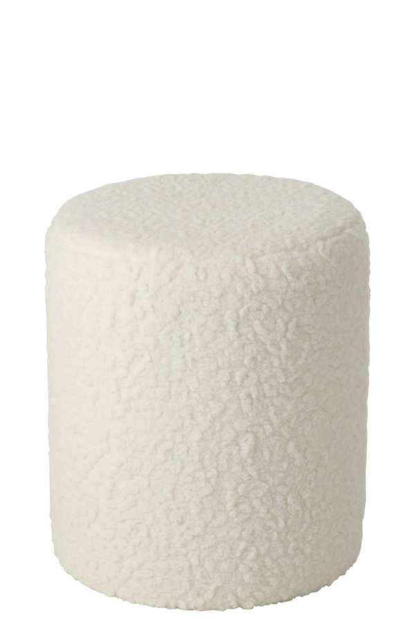 STOOL FUR MDF WHITE